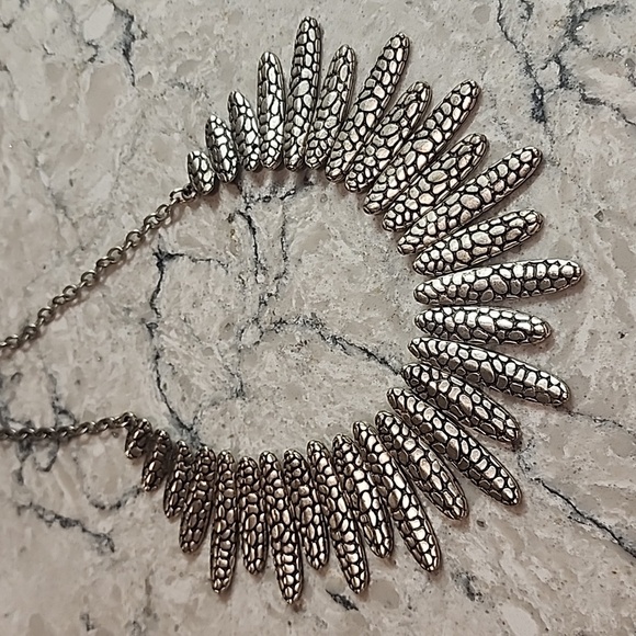 Silver Boho Statement Necklace - Picture 13 of 16